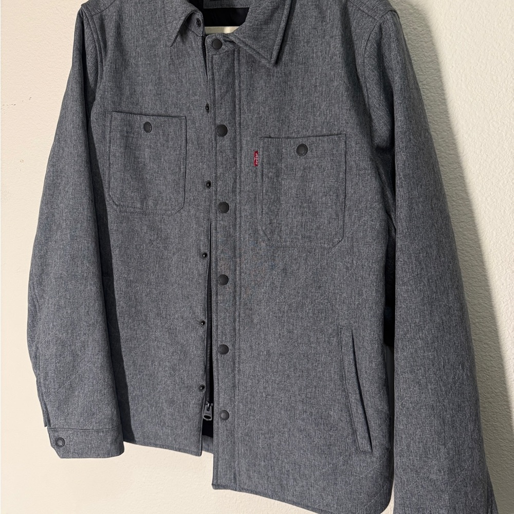 Levi's Charcoal Softshell Shirt Jacket for Men